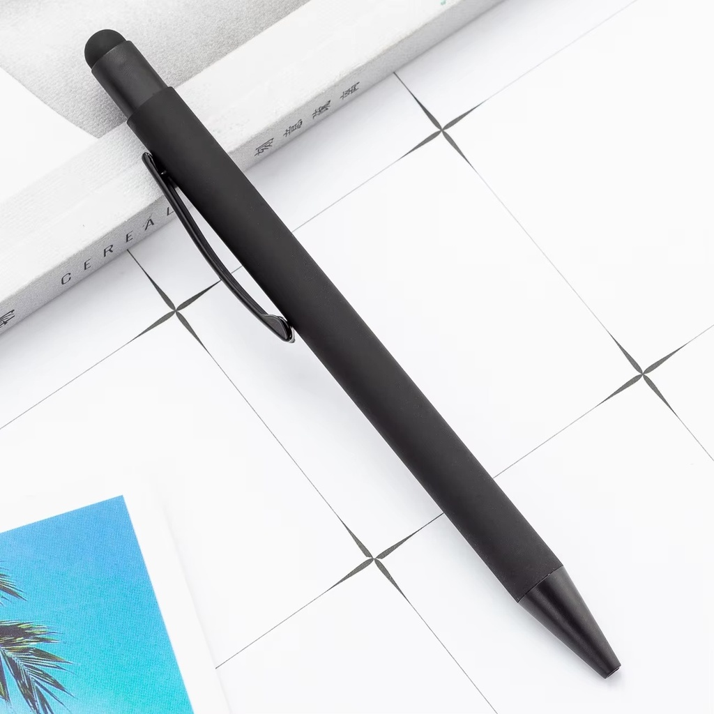 Stylo à bille à encre noire flottante à paillettes d'or 24 carats avec logo personnalisé pour la promotion de cadeaux (Noir)