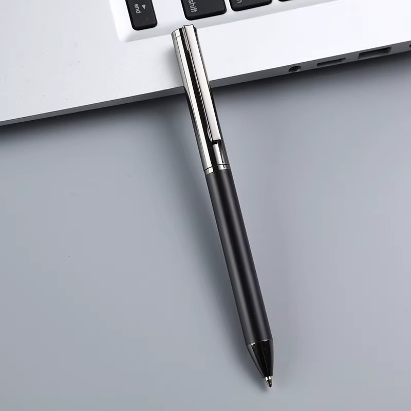 2025 nouveau stylo à bille en Fiber de carbone cadeau d'affaires stylo stylo à bille en métal de luxe avec Logo personnalisé (Noir)