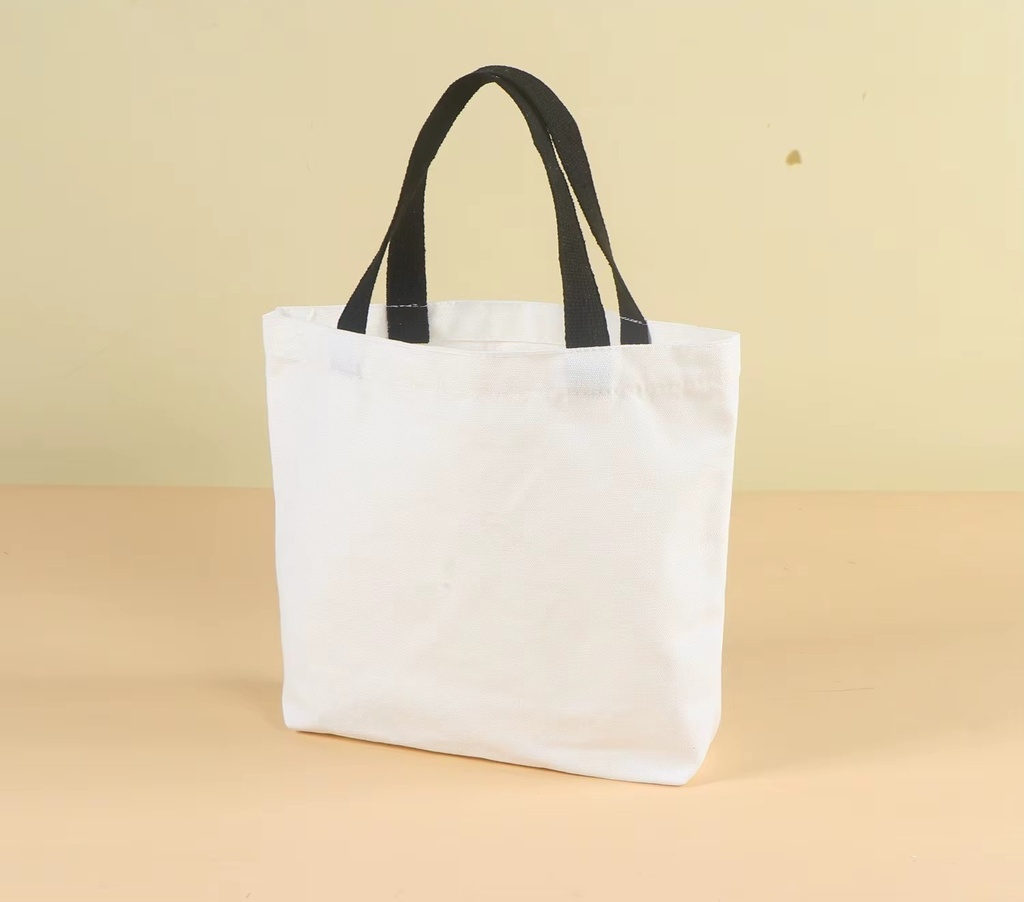 Sac fourre-tout en toile de coton réutilisable écologique avec logo personnalisé imprimé pour les femmes de voyage (Noir)
