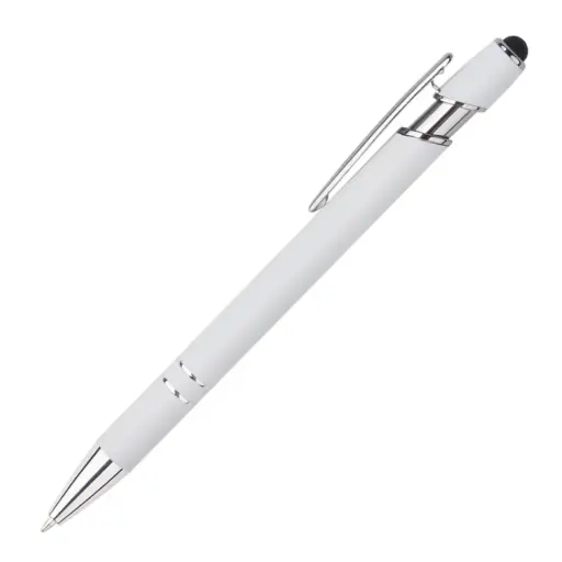 Stylo à bille en métal personnalisé toucher en caoutchouc souple pour outil d'écriture confortable et accessoire de téléphone portable